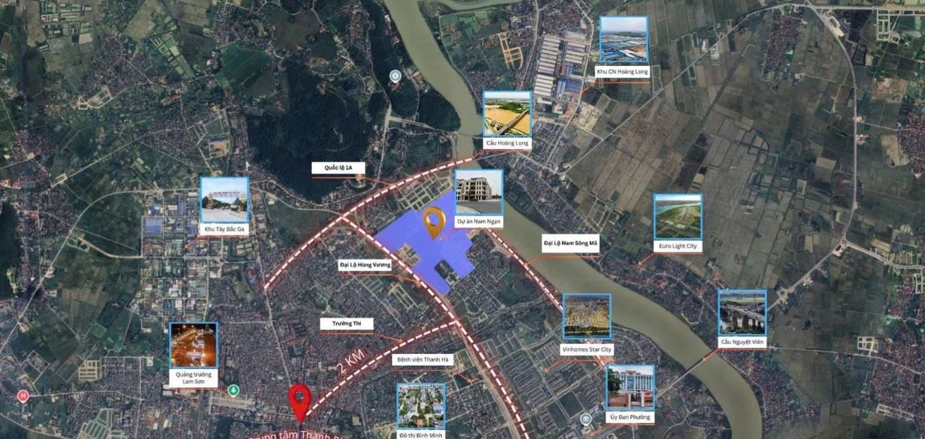 Vị trí Heragon City Nam Ngạn