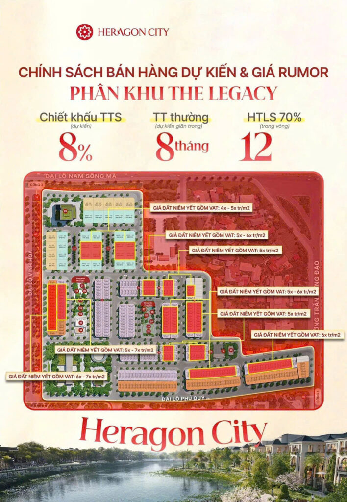Giá Heragon City Nam Ngạn Thanh Hóa đợt 1